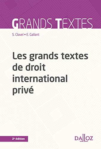 Stock image for Les grands textes de droit international priv - 2e d. for sale by medimops