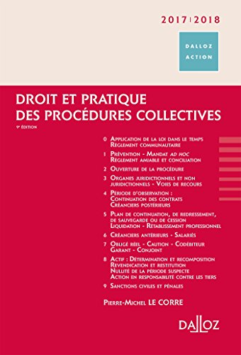 Stock image for Droit et pratique des procdures collectives 2017/2018 - 9e d. for sale by Ammareal