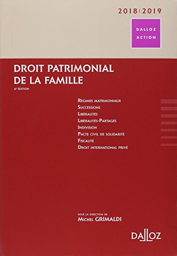 Stock image for Droit patrimonial de la famille for sale by Ammareal