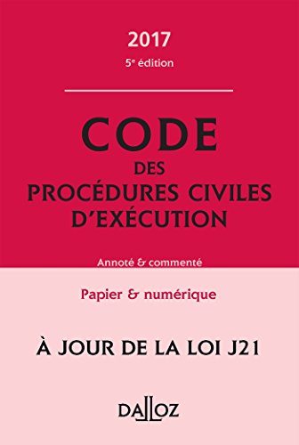 Imagen de archivo de Code des procdures civiles d'excution 2017, annot et comment - 5e d. a la venta por Ammareal