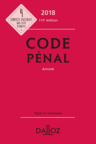 9782247168606: Code pnal 2018, annot - 115e d.