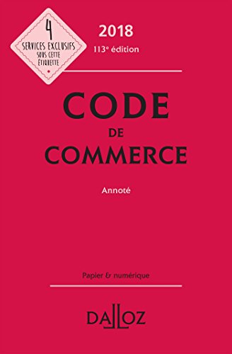 Immagine dell'editore per Code de commerce 2018, annot - 113e d. venduto da Ammareal