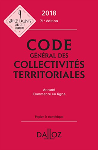 9782247168699: Code gnral des collectivits territoriales 2018, annot & comment en ligne - 21e d.