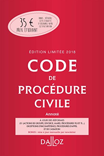 9782247169085: Code de procdure civile 2018 annot. dition limite - 109e d.
