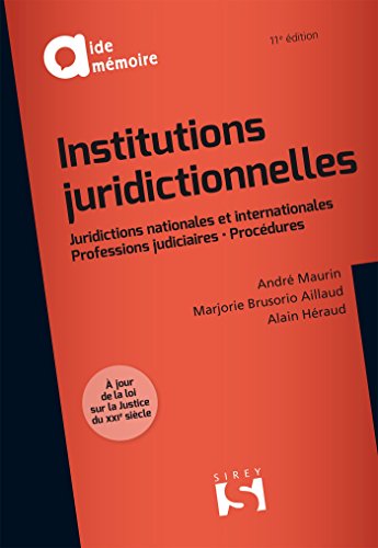 Beispielbild fr Institutions juridictionnelles - 11e d. zum Verkauf von medimops
