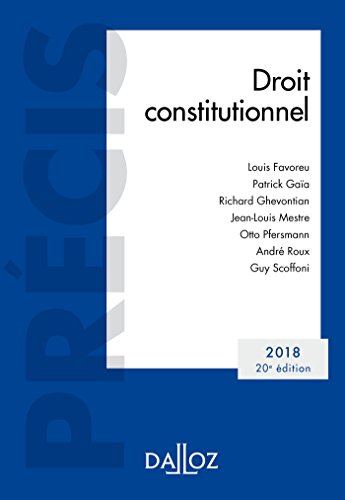 Beispielbild fr Droit constitutionnel. dition 2018 - 20e d. zum Verkauf von Ammareal