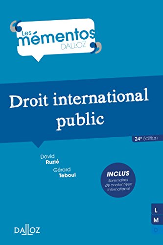 Beispielbild fr Droit international public - 24e d. zum Verkauf von medimops