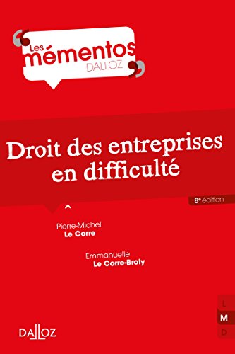 9782247175642: Droit des entreprises en difficult - 8e ed.