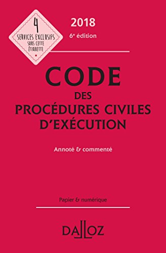 9782247177318: Code des procdures civiles d'excution 2018, annot et comment - 6e d.