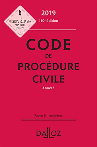9782247177417: Code de procdure civile 2019, annot - 110e d.