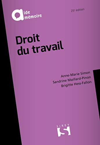 Beispielbild fr Droit du travail 25ed zum Verkauf von Ammareal