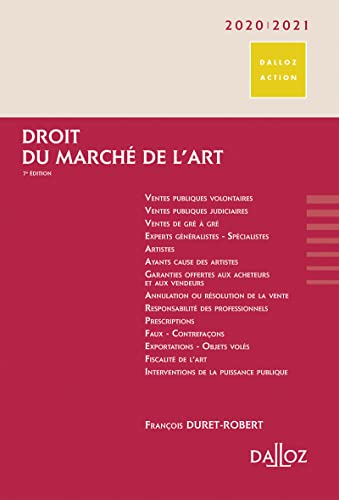 Beispielbild fr Droit du march de l'art 2020/2021 - 7e ed. zum Verkauf von medimops