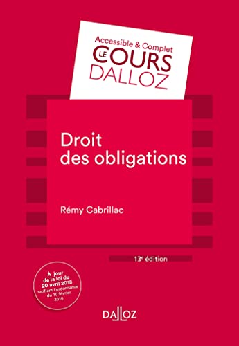 Stock image for Droit des obligations - 13e ed. for sale by Ammareal