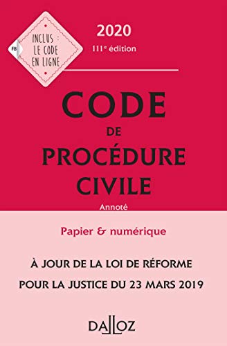 9782247186624: Code de procdure civile 2020, annot - 111e ed.