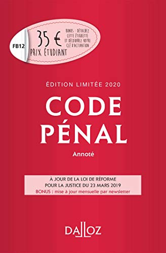 Stock image for Code pnal 2020 annot. dition limite - 117e d. for sale by Ammareal