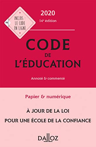 Stock image for Code de l'ducation 2020, annot et comment - 14e ed. for sale by Ammareal