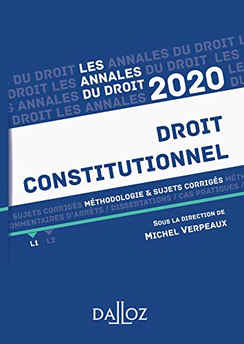 9782247188031: Droit constitutionnel: Mthodologie & sujets corrigs