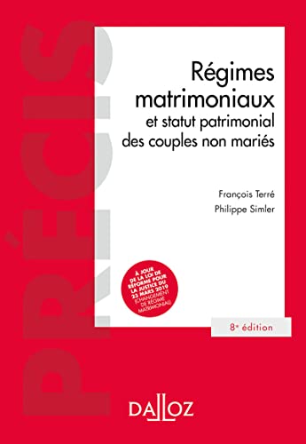 Beispielbild fr Rgimes matrimoniaux et statut patrimonial des couples non maris - 8e d. zum Verkauf von medimops