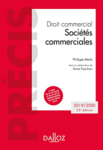 9782247189618: Droit commercial. Socits commerciales - 23e ed.: dition 2019-2020