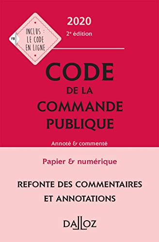 Beispielbild fr Code de la commande publique 2020, annot et comment - 2e ed. zum Verkauf von WorldofBooks