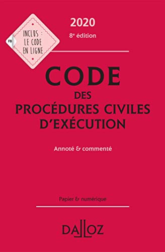 Imagen de archivo de Code des procdures civiles d'excution: Annot et comment a la venta por Ammareal