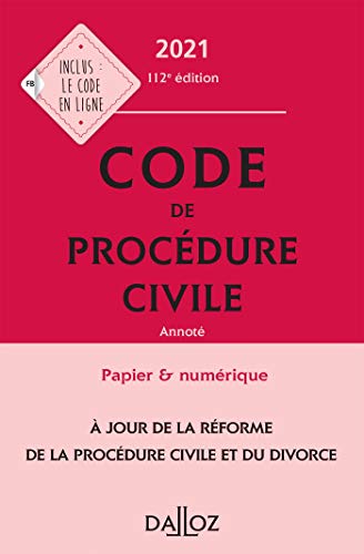 Beispielbild fr Code de procdure civile 2021, annot - 112e ed. zum Verkauf von medimops