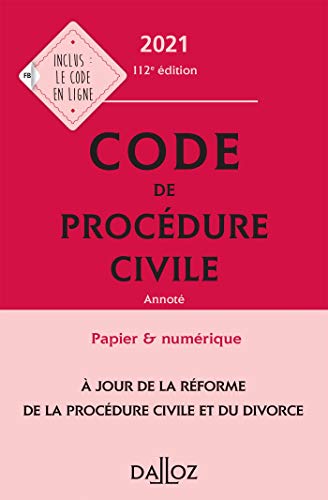 Stock image for Code de procdure civile 2021, annot - 112e ed. for sale by Big River Books
