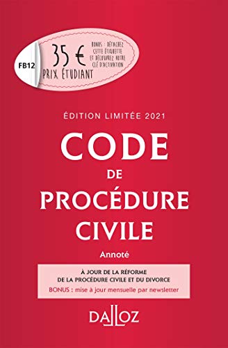 Beispielbild fr Code de procdure civile 2021 annot. dition limite - 112e ed. zum Verkauf von Ammareal
