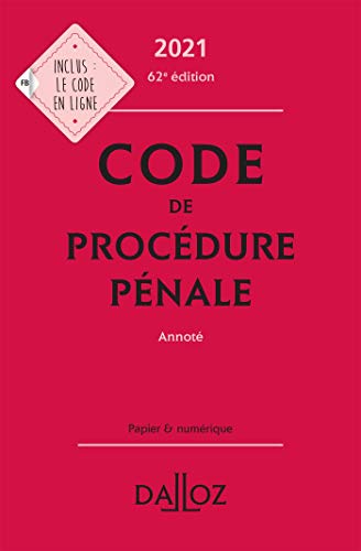 Stock image for Code de procdure pnale 2021, annot - 62e ed. for sale by GF Books, Inc.