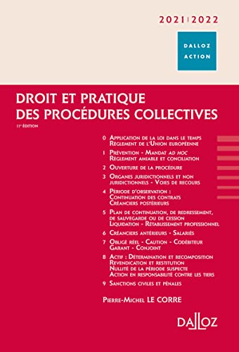 Stock image for Droit et pratique des procedures collectives (edition 2021/2022) for sale by LiLi - La Libert des Livres