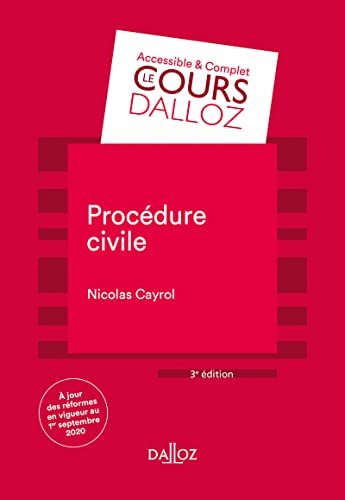 Beispielbild fr Procdure civile - 3e ed. zum Verkauf von GF Books, Inc.