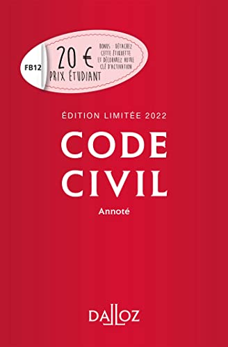 Beispielbild fr Code civil 2022 annot - dition limite zum Verkauf von Ammareal