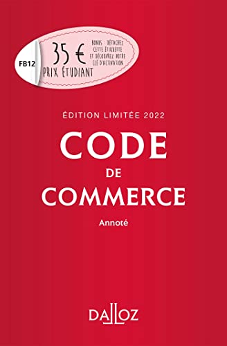 9782247204977: Code de commerce 2022 annot - dition limite