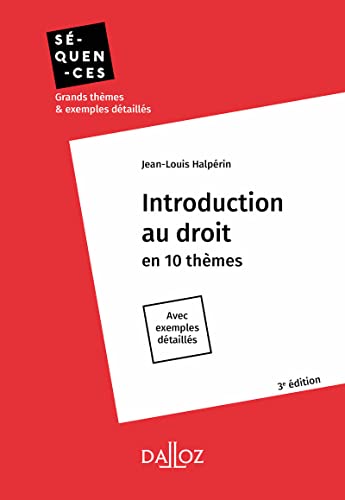 Beispielbild fr Introduction au droit. en 10 th mes. Avec exemples d taill s. 3e  d. zum Verkauf von WorldofBooks