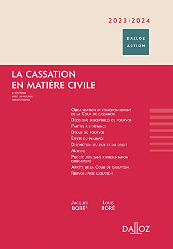 Stock image for La cassation en matire civile 2023/2024 6ed for sale by Gallix