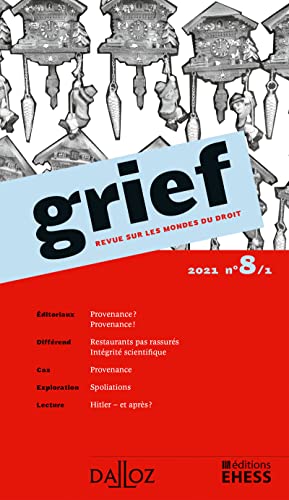 Imagen de archivo de Grief, Revue sur les mondes du droit 2021 - N° 8 Partie 1 a la venta por WorldofBooks