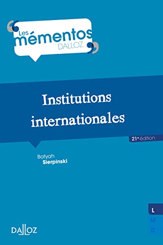 Stock image for Institutions internationales - 21e ed. for sale by medimops