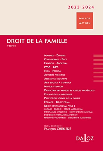 Beispielbild fr Droit de la famille 2023/24. 9e d. zum Verkauf von Gallix