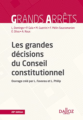 Beispielbild fr Les grandes dcisions du Conseil constitutionnel. 20e d. zum Verkauf von Gallix