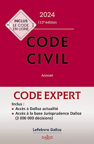 Stock image for Code Dalloz Expert. Code civil 2024. 21e d. for sale by Gallix