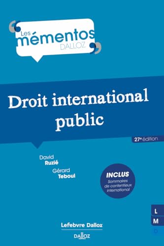 Beispielbild fr Droit international public. 27e d. zum Verkauf von Gallix