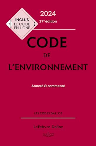 Beispielbild fr Code de l'environnement 2024, annot & comment 27 Ed. zum Verkauf von Gallix