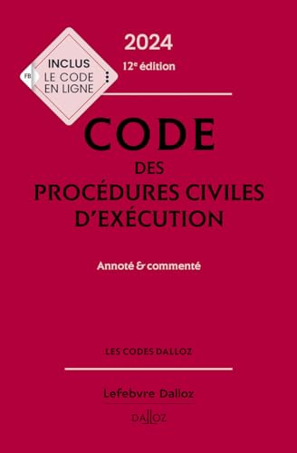 Imagen de archivo de Code des procdures civiles d'excution 2024, annot et comment. 12e d. a la venta por Gallix