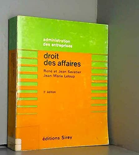 Droit des affaires - René Savatier