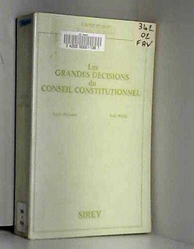 9782248003302: Les Grandes dcisions du Conseil constitutionnel