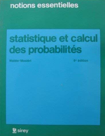 Stock image for Statistique et calcul des probabilits (Notions essentielles) for sale by Ammareal