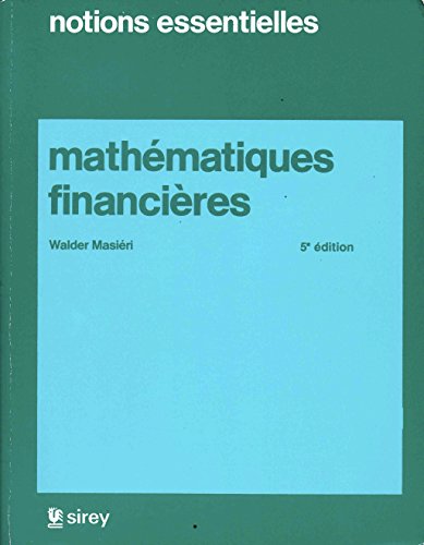 Stock image for Mathematiques financires for sale by Ammareal