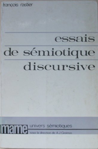 Imagen de archivo de Essai de smiotique discursive a la venta por De pierre et d'encre