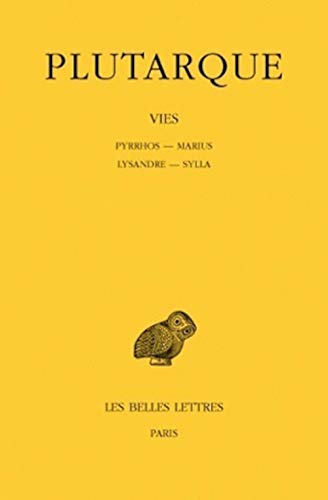 Beispielbild fr Vies: Pyrrhos - Marius - Lysandre - Sylla: Vol 6 zum Verkauf von Revaluation Books