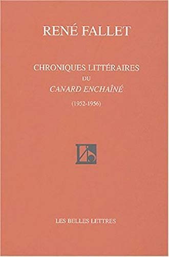 Beispielbild fr Chroniques littraires du Canard Enchan: (1952-1956) zum Verkauf von Ammareal